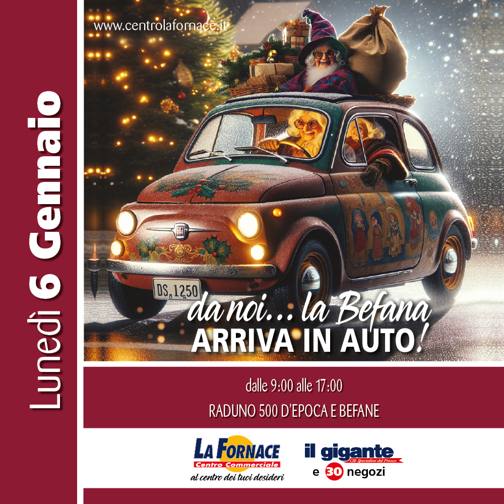 La befana arriva in auto